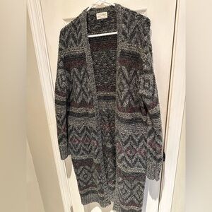 Cozy Gray Patterned Women's duster